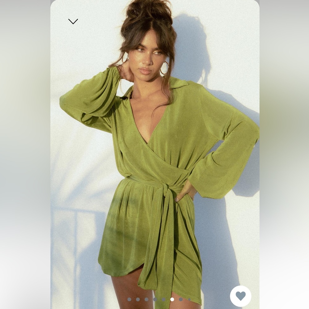 Princess Polly Green Long sleeve dress